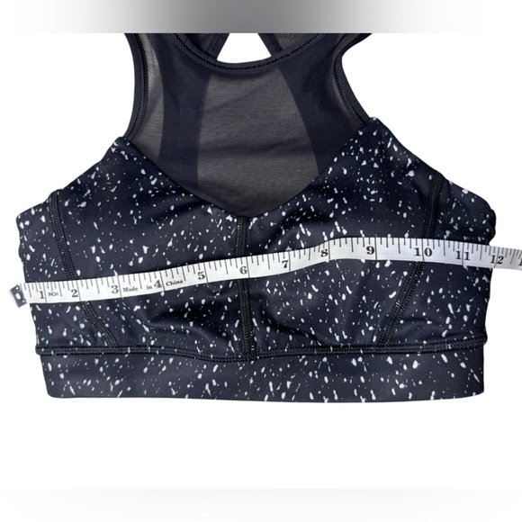 LULULEMON High Neck Mesh Bra SIZE 2 Black white EEUC RACERBACK MESH - Picture 12 of 14
